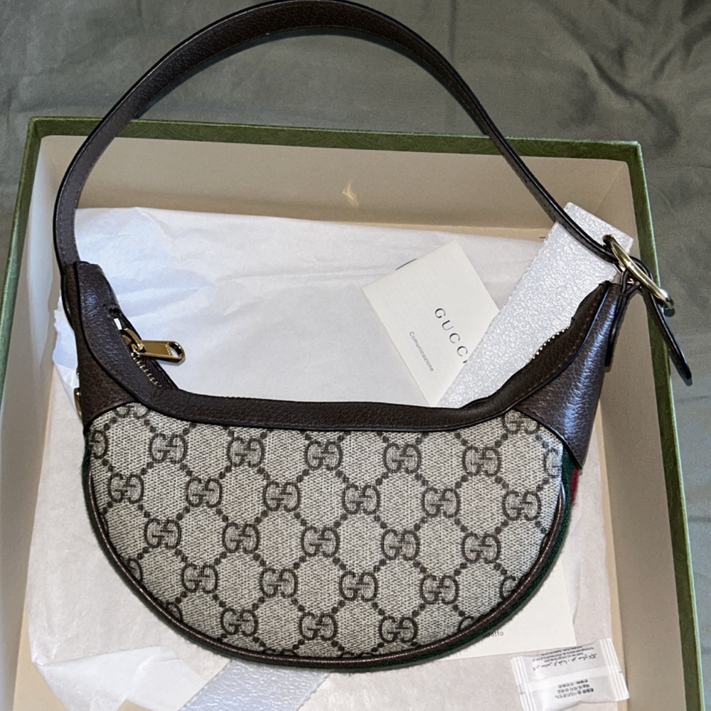 Gucci Ophidia GG Half Moon Mini Bag Authentic